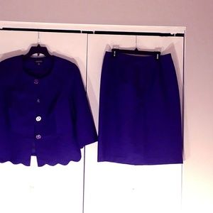 Isabella Royal Purple Skirt Suit Sz 14W